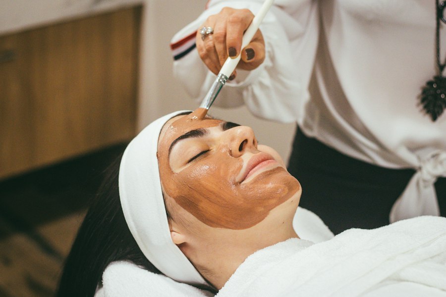 Skincare cream texture ritual